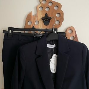 NWT - Size 4 MANGO Women’s Navy Suit Set